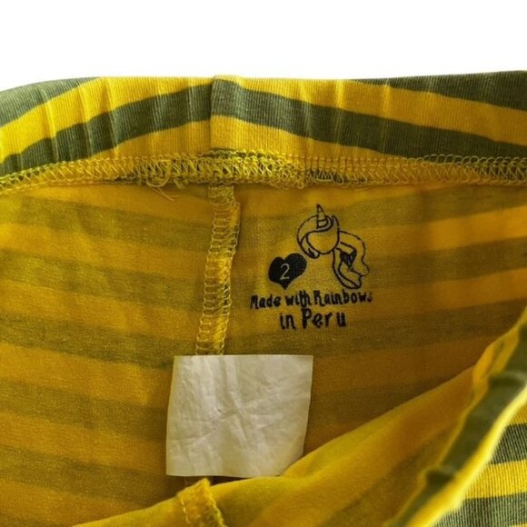 Unicorn Farm Striped Leggings Size 2 Years - Picture 5 of 6